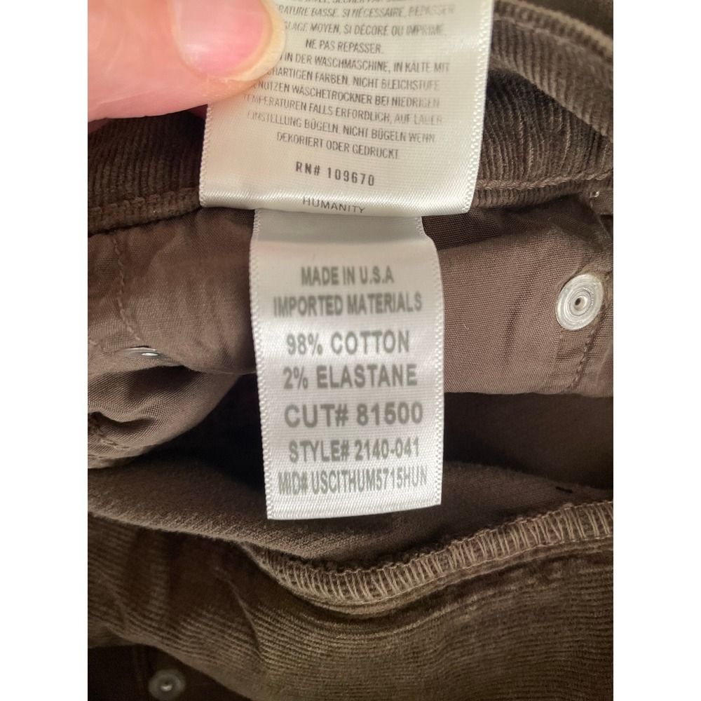 NEW Citizens of Humanity Lyra Corduroy Pants Womens 28 Green Wide Leg Raw Hem - Picture 10 of 13